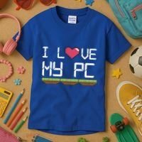 I Love My Pc Gamer Game Playing Computer Play Online Vr Gift Kids T-Shirt thumb 3