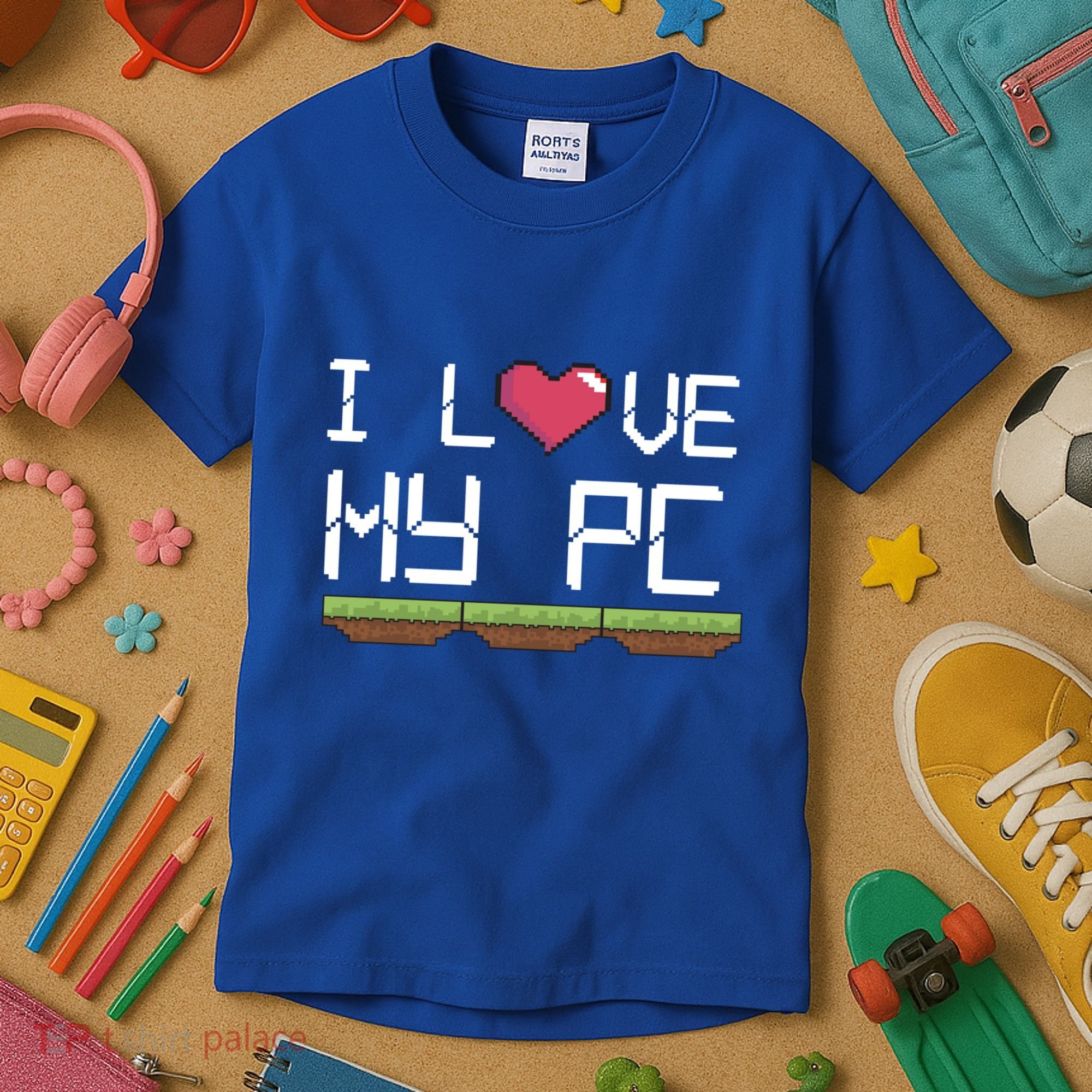 I Love My Pc Gamer Game Playing Computer Play Online Vr Gift Kids T-Shirt