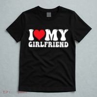 I Love My Girlfriend Heart Boyfriend Couples T-Shirt thumb 5