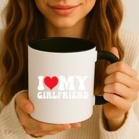 I Love My Girlfriend Heart Boyfriend Couples Coffee Mug thumb 3