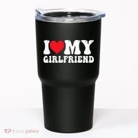I Love My Girlfriend Heart Boyfriend Couples Tumbler thumb 0