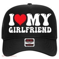 I Love My Girlfriend Heart Boyfriend Couples Hat thumb 0