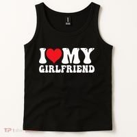 I Love My Girlfriend Heart Boyfriend Couples Tank Top thumb 2