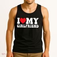 I Love My Girlfriend Heart Boyfriend Couples Tank Top thumb 3
