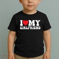 I Love My Girlfriend Heart Boyfriend Couples Toddler T-Shirt thumb 2
