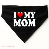 I Love My Mom USA-Made Doggie Bandana thumb 0