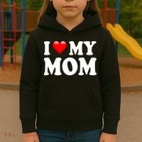 I Love My Mom Kids Hoodie thumb 3