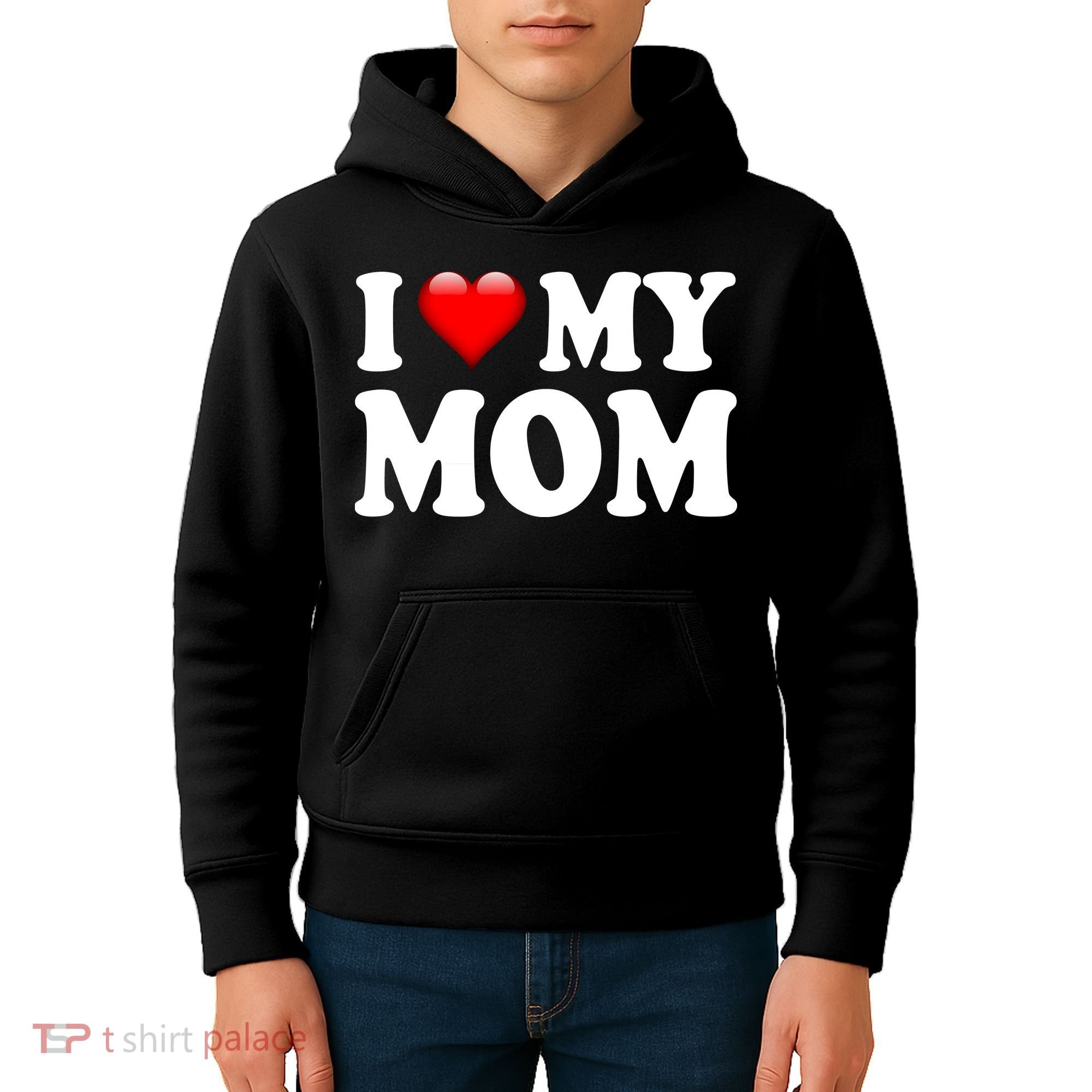 I Love My Mom Kids Hoodie
