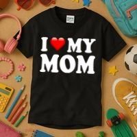 I Love My Mom Kids T-Shirt thumb 3