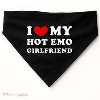 I Love My Hot Emo Girlfriend USA-Made Doggie Bandana thumb 0