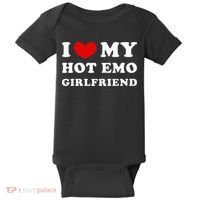 I Love My Hot Emo Girlfriend Baby Bodysuit thumb 0