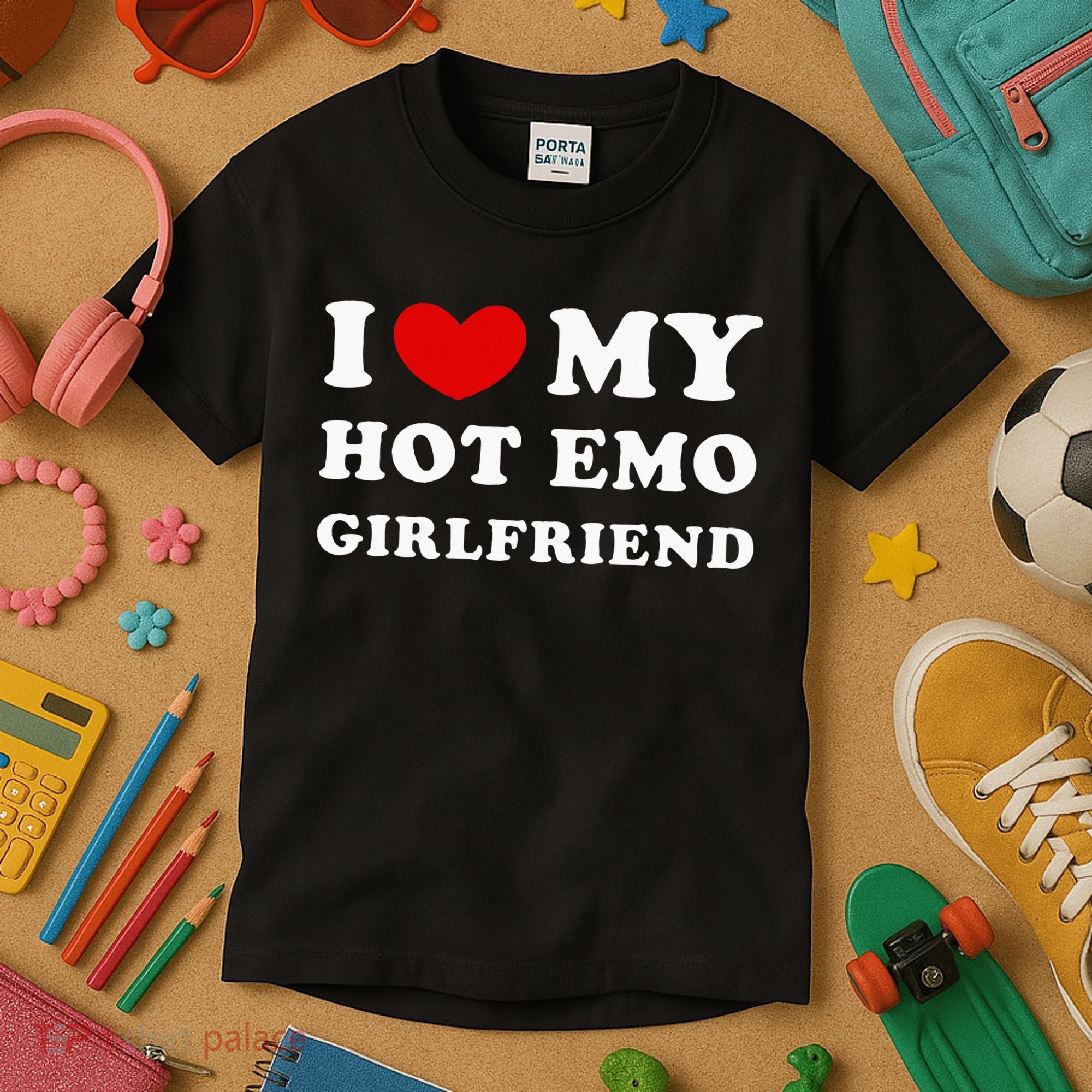 I Love My Hot Emo Girlfriend Kids T-Shirt