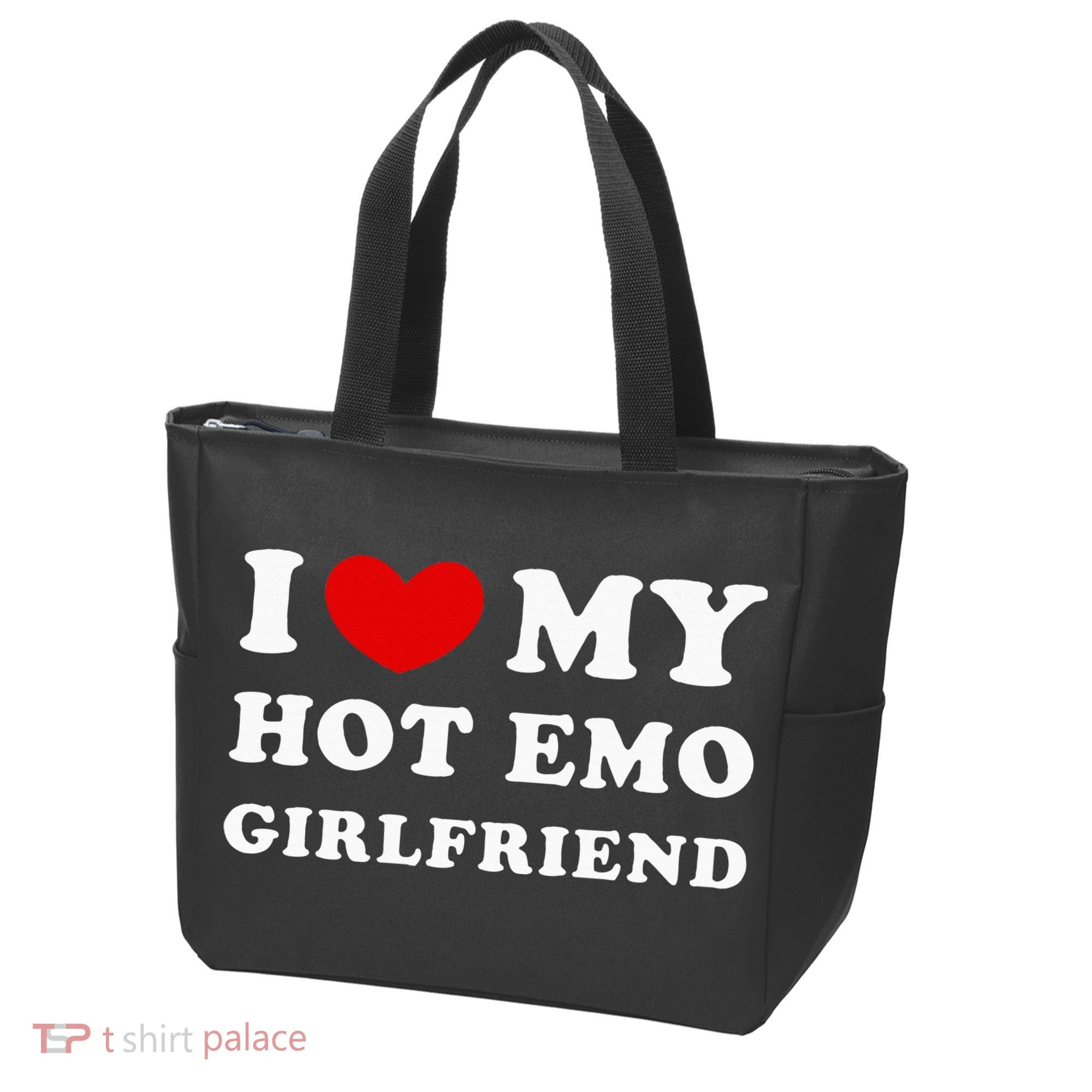 I Love My Hot Emo Girlfriend Tote Bag