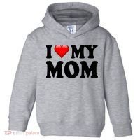 I Love My Mom Toddler Hoodie thumb 0