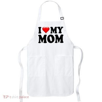 I Love My Mom Apron