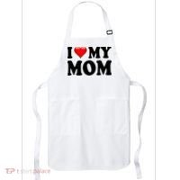 I Love My Mom Apron thumb 0