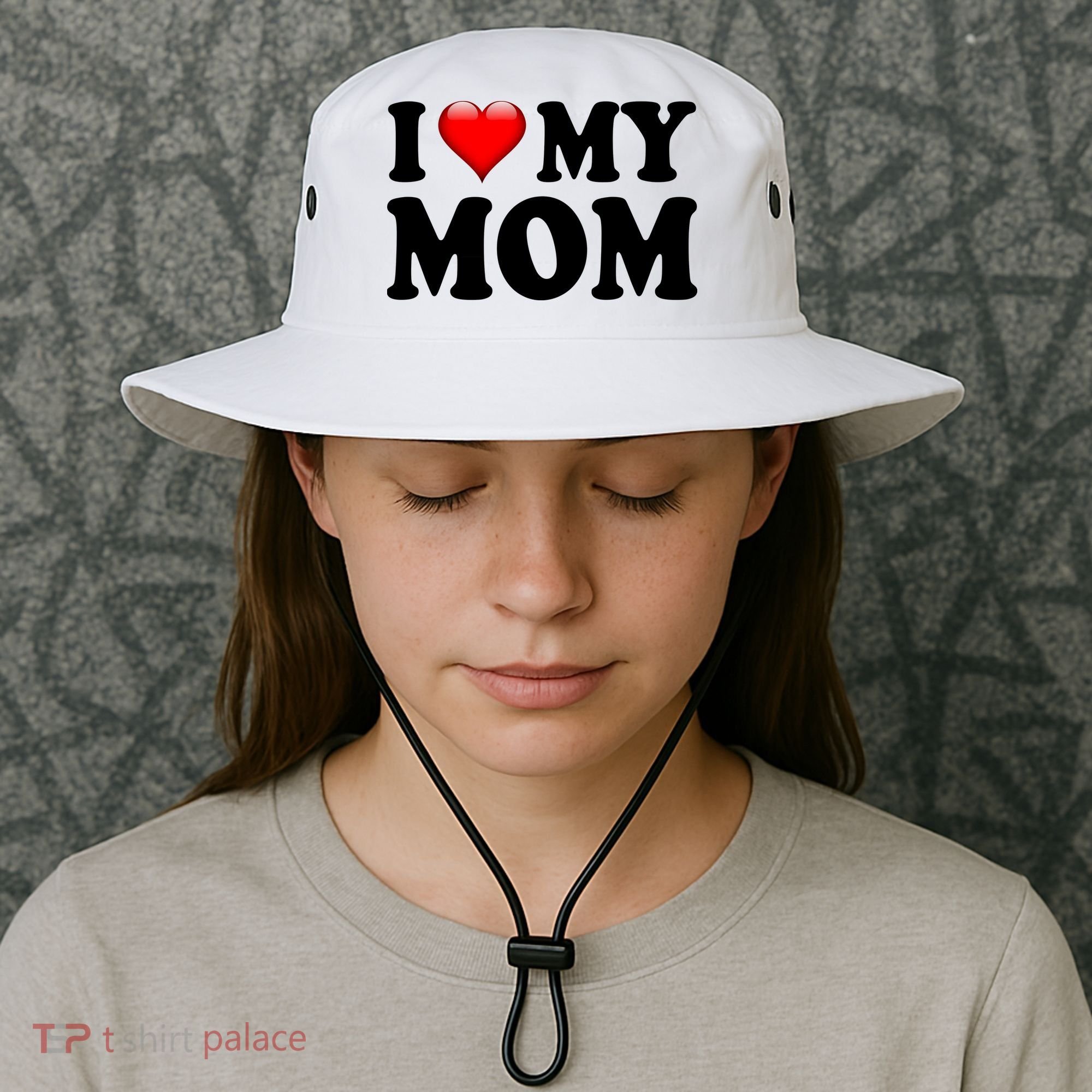 I Love My Mom Bucket Hat