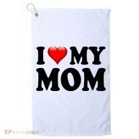 I Love My Mom Golf Towel thumb 0