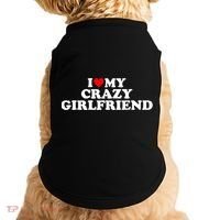 I Love My Crazy Girlfriend GF Red Heart Doggie Tank thumb 0