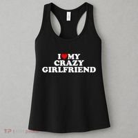 I Love My Crazy Girlfriend GF Red Heart Women's Tank Top thumb 3