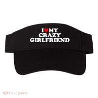 I Love My Crazy Girlfriend GF Red Heart Visor thumb 0