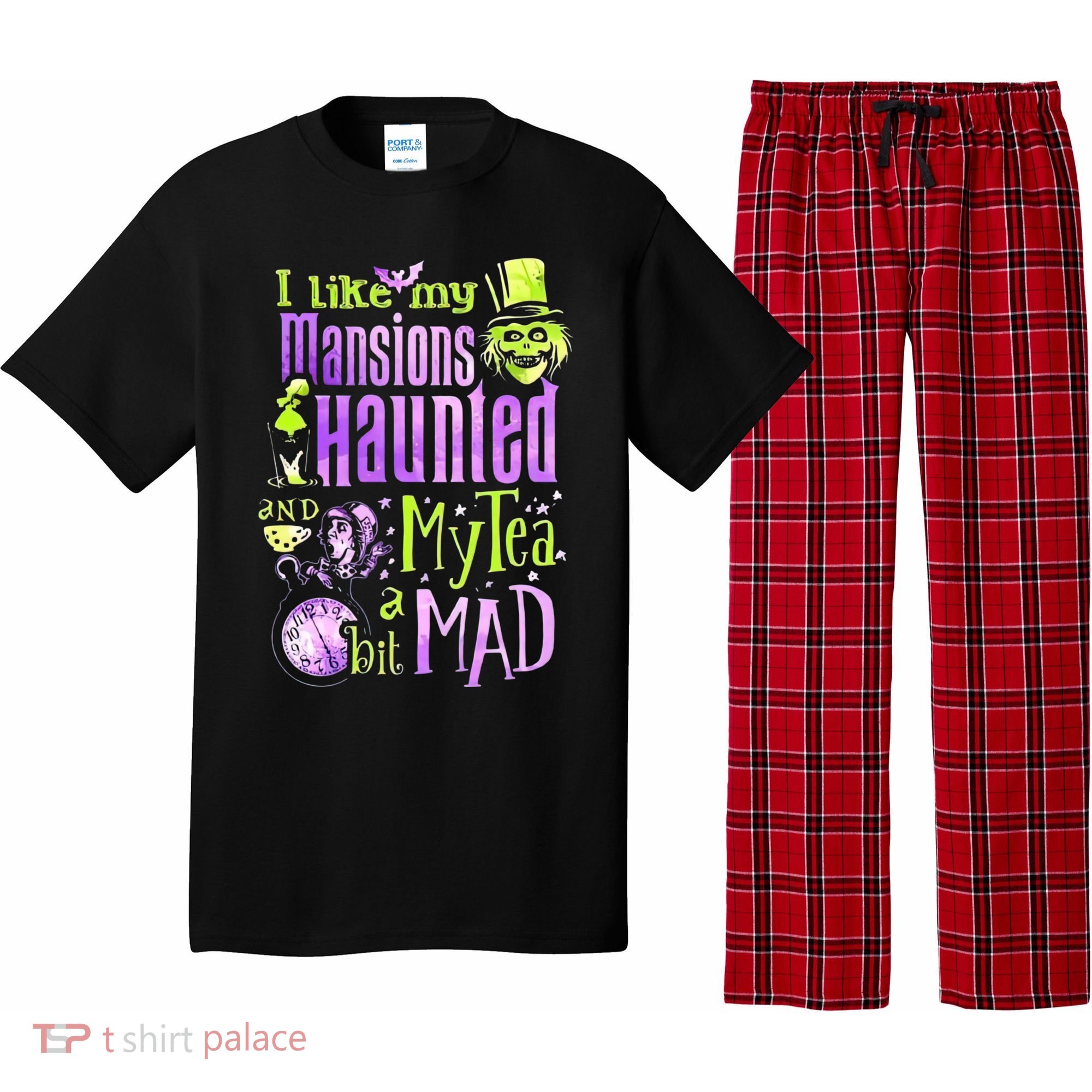 I Like My Mansions Haunted And My Tea A Bit Mad Halloween Pajama Set