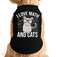 I Love Math And Cats Funny Doggie Tank thumb 0
