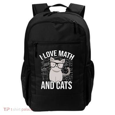 I Love Math And Cats Funny Backpack