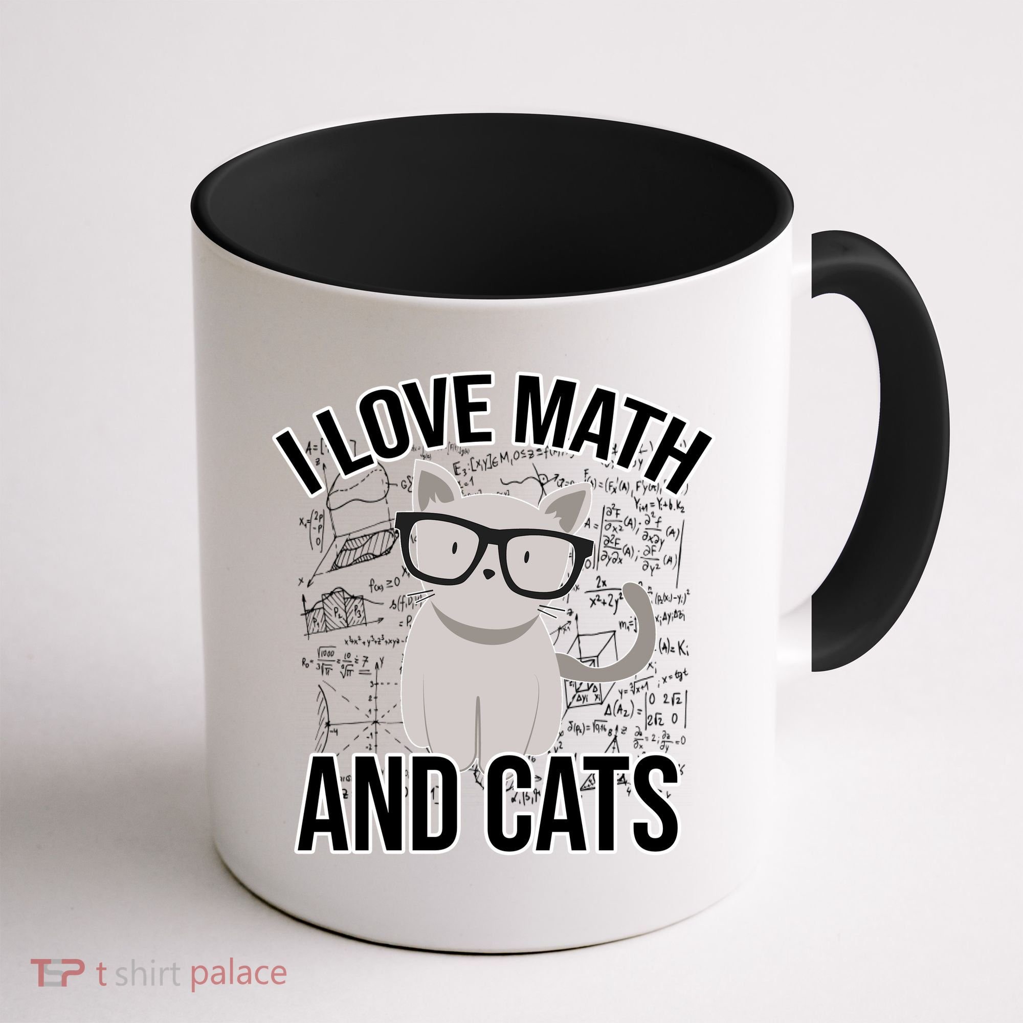 I Love Math And Cats Funny Coffee Mug
