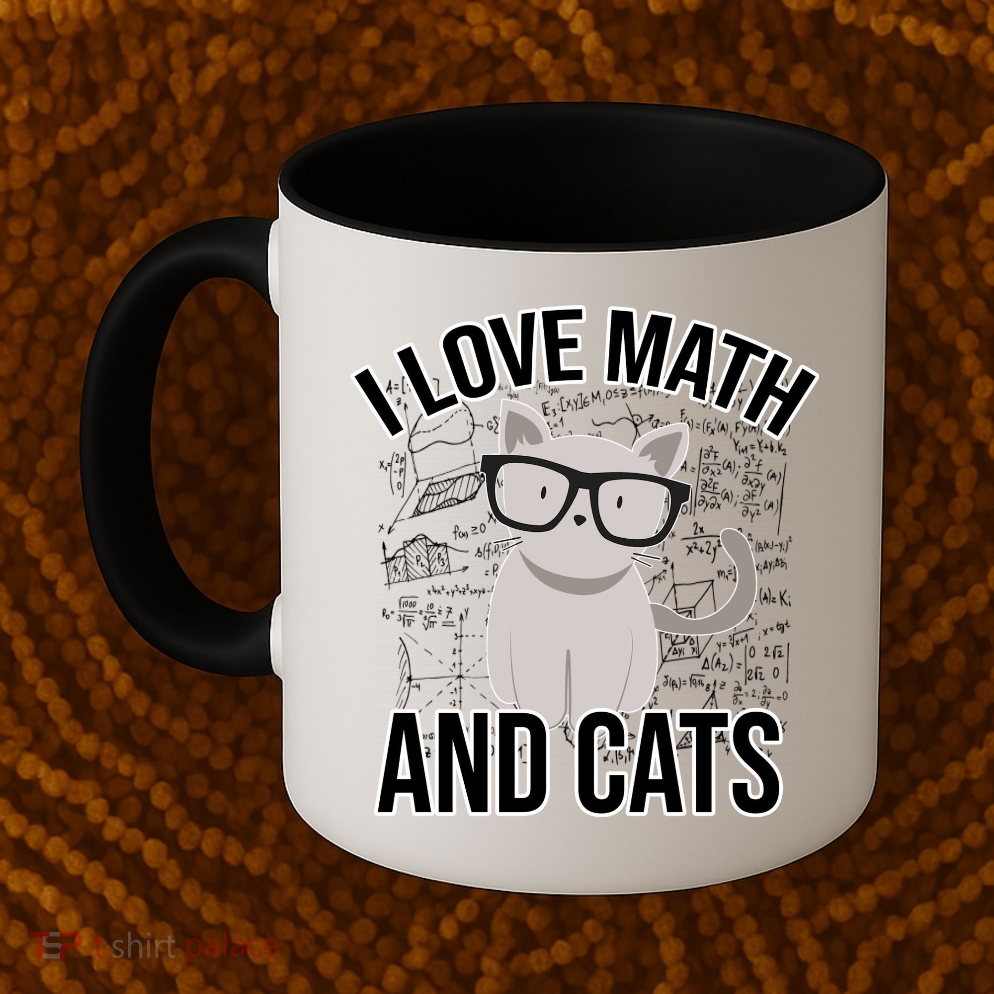 I Love Math And Cats Funny Coffee Mug