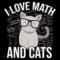 I Love Math And Cats Funny Women's Hoodie thumb 2