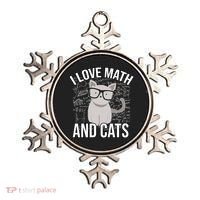 I Love Math And Cats Funny Ornament thumb 0