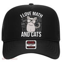 I Love Math And Cats Funny Hat thumb 0