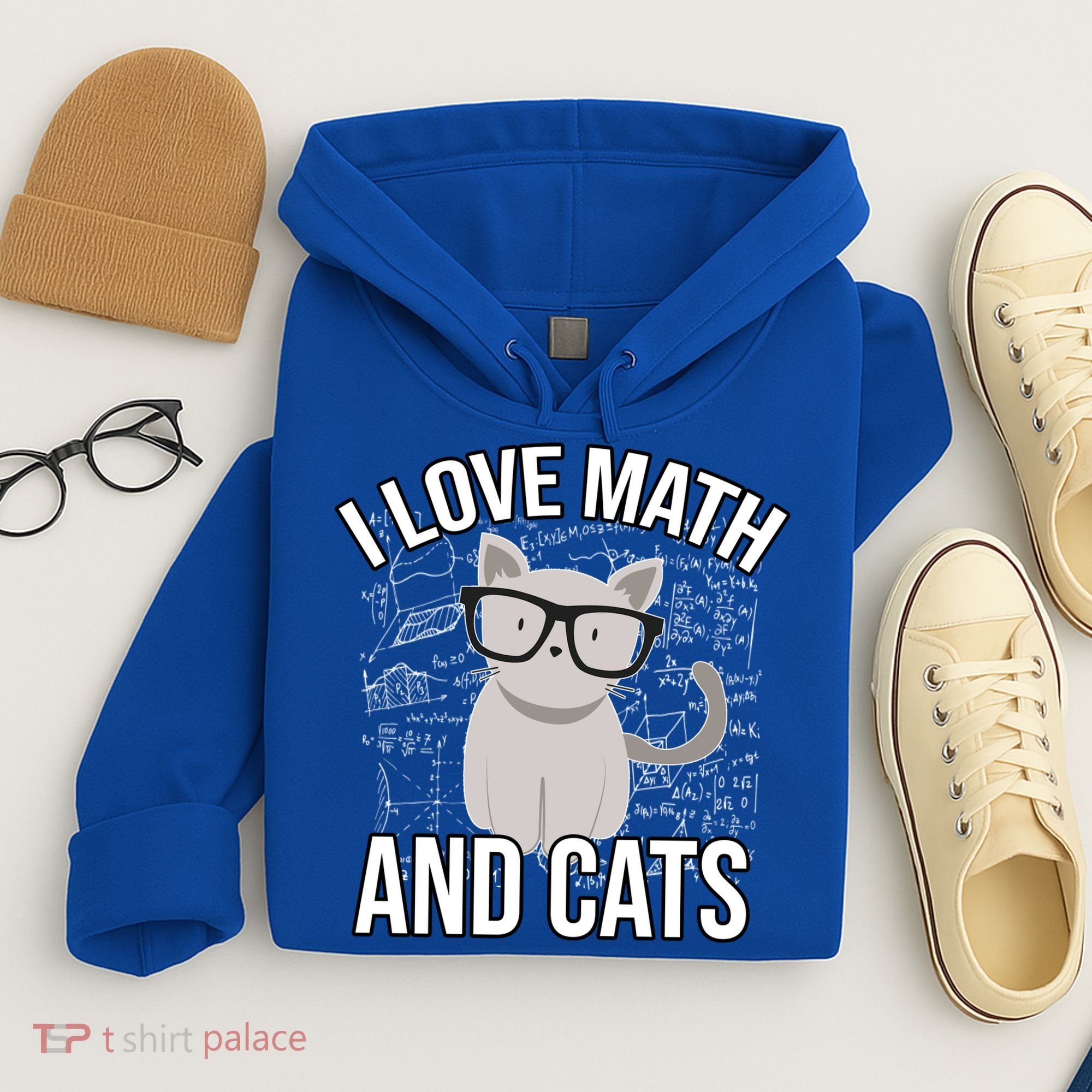 I Love Math And Cats Funny Hoodie
