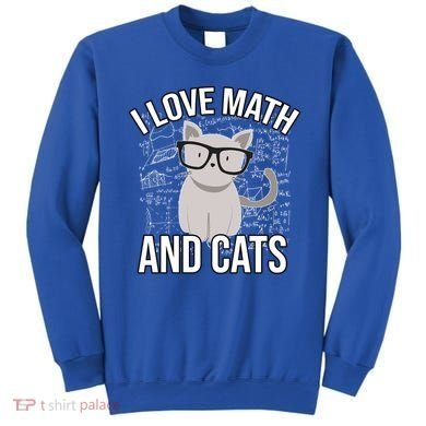 I Love Math And Cats Funny Sweatshirt