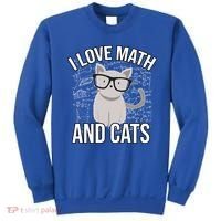 I Love Math And Cats Funny Sweatshirt thumb 0