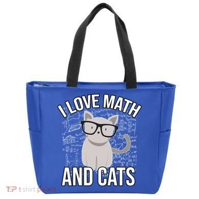 I Love Math And Cats Funny Tote Bag