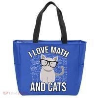 I Love Math And Cats Funny Tote Bag thumb 0