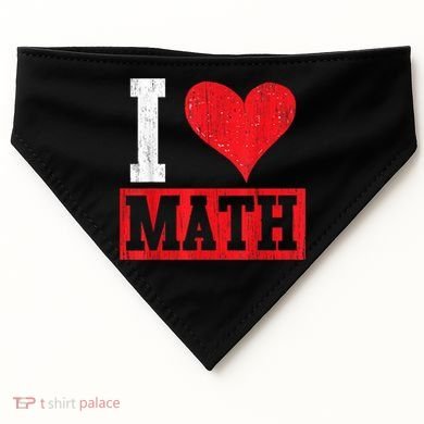 I Love Math Heart Math USA-Made Doggie Bandana