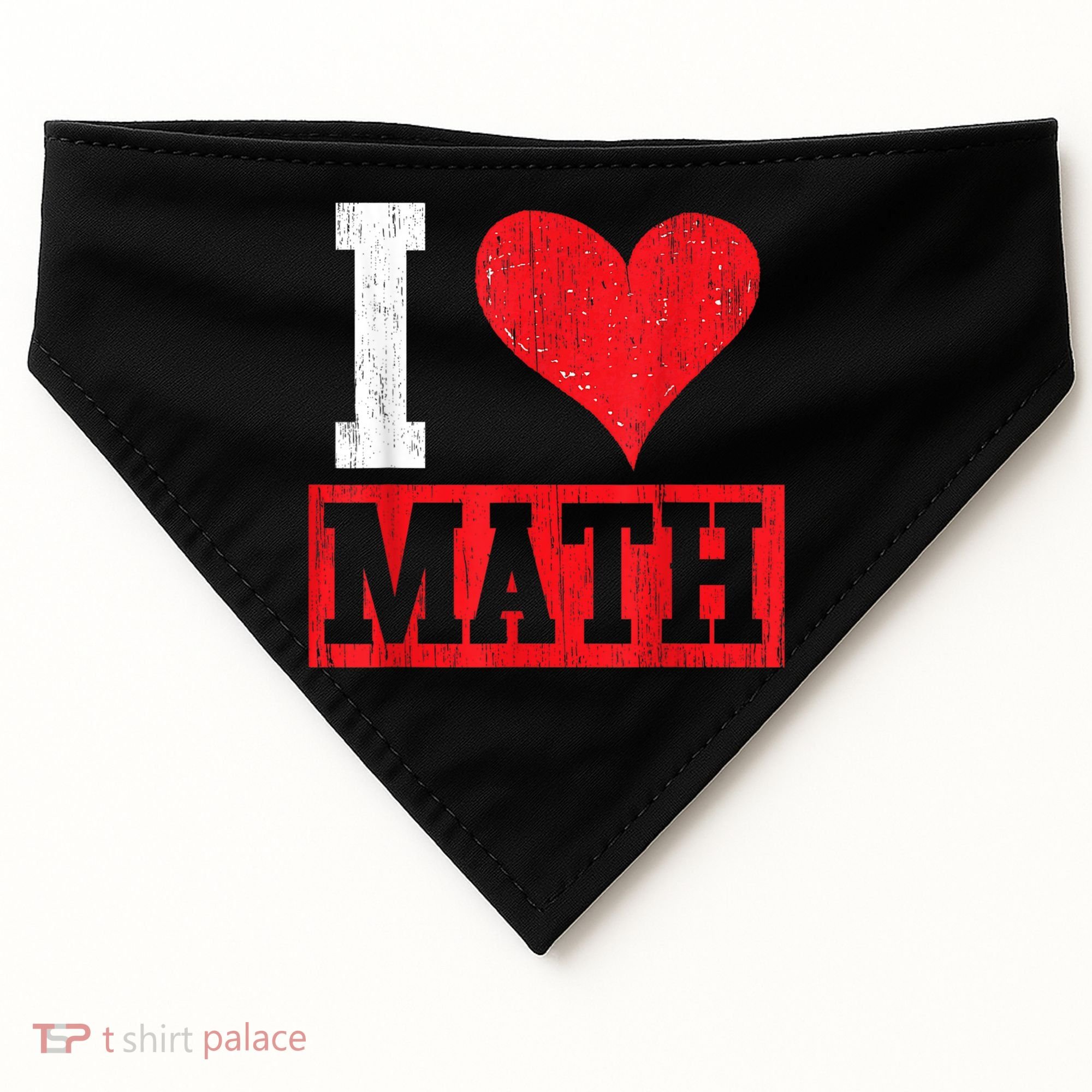 I Love Math Heart Math USA-Made Doggie Bandana