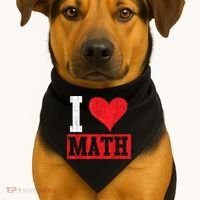 I Love Math Heart Math USA-Made Doggie Bandana thumb 1