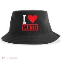 I Love Math Heart Math Sustainable Bucket Hat thumb 0