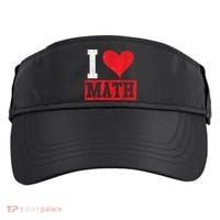 I Love Math Heart Math Adult Drive Performance Visor thumb 0