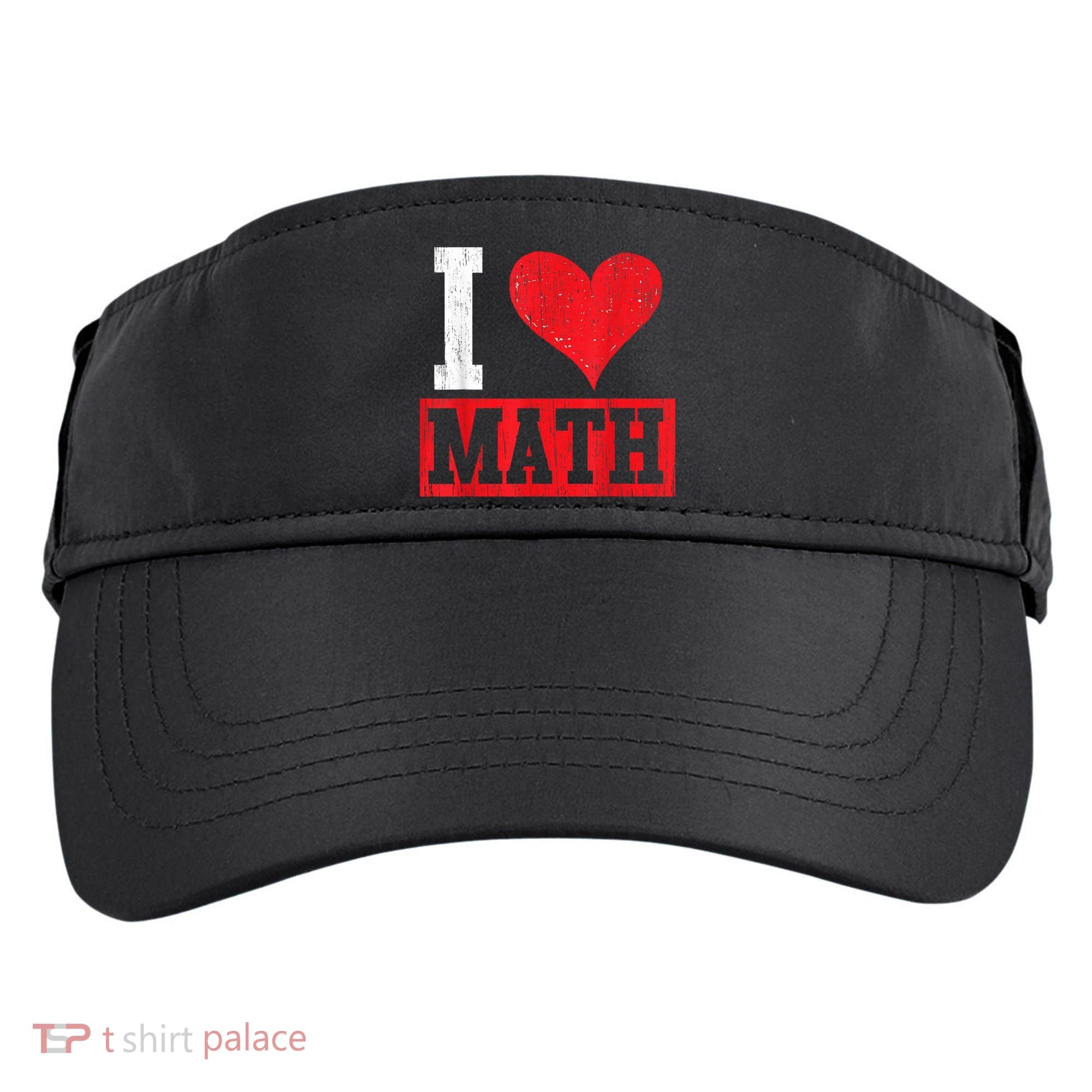 I Love Math Heart Math Adult Drive Performance Visor
