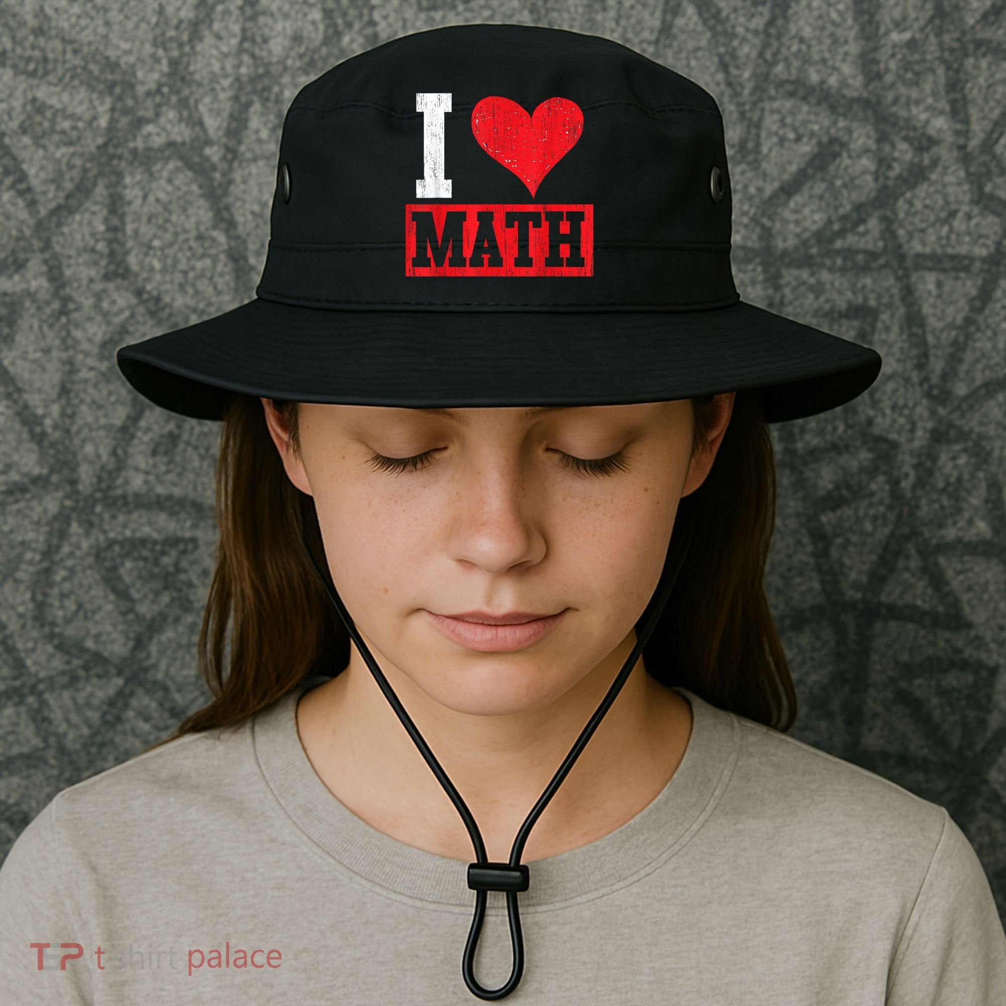 I Love Math Heart Math Bucket Hat