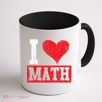 I Love Math Heart Math Coffee Mug thumb 1