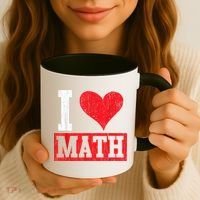 I Love Math Heart Math Coffee Mug thumb 3