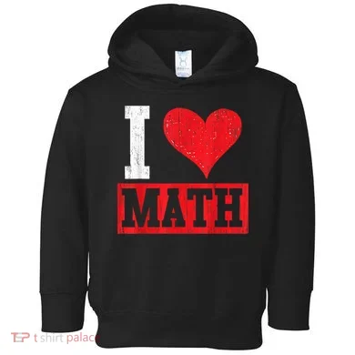 I Love Math Heart Math Toddler Hoodie