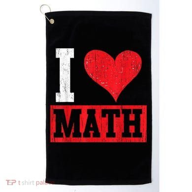 I Love Math Heart Math Golf Towel