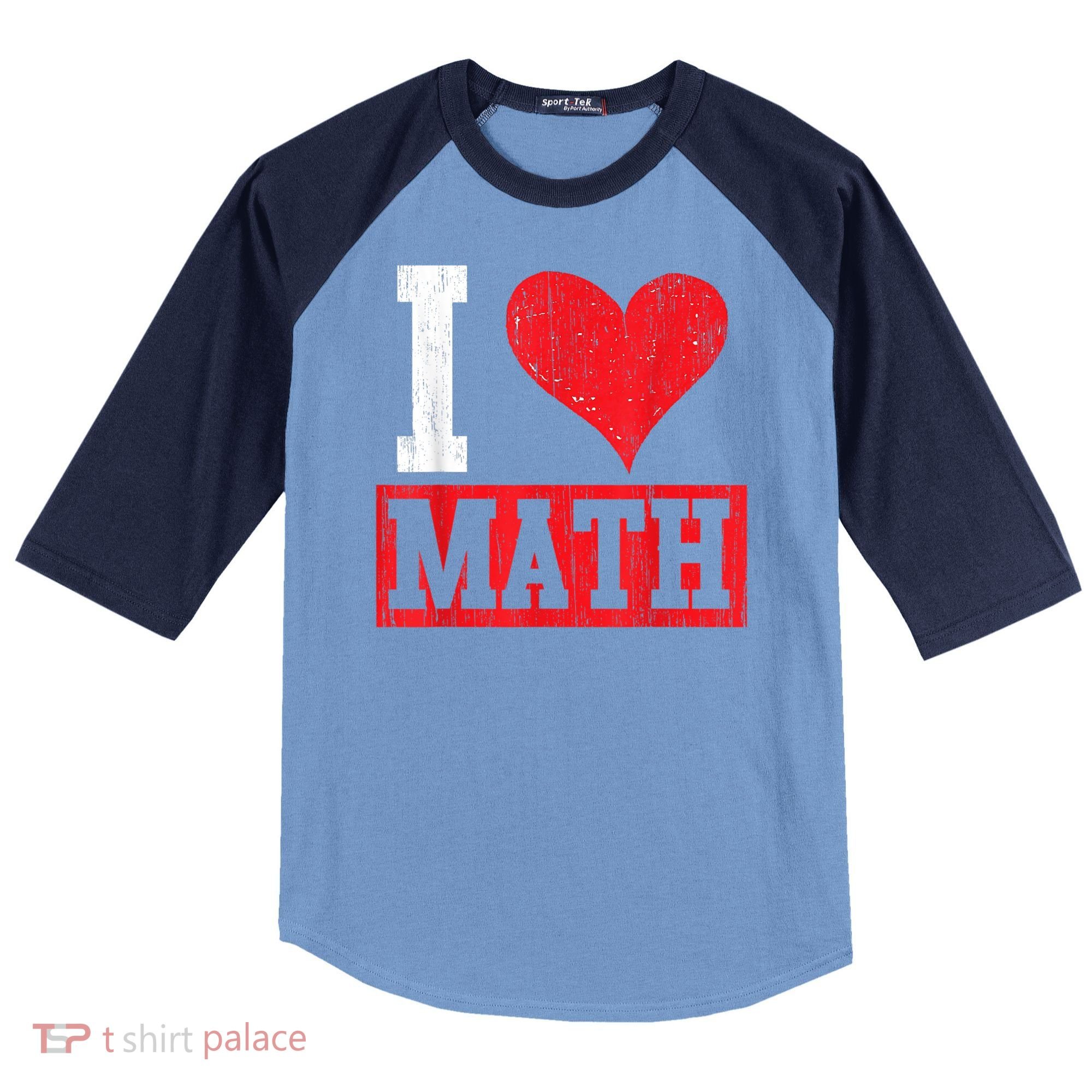 I Love Math Heart Math Raglan Baseball Sleeve Shirt